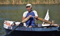İki ayda 2 bin kilometre kürek çekerek Dalyan'a ulaştı