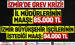 İZMİR'DE GREV KRİZİ: İL MÜDÜRLERİ 85 BİN TL ALIRKEN, İZMİR BÜYÜKŞEHİR İŞÇİLERİ 94 BİN TL İSTİYOR