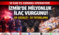 İZMİR’DE MİLYONLUK İLAÇ VURGUNU OPERASYONU: 69 GÖZALTI, 34 TUTUKLAMA!