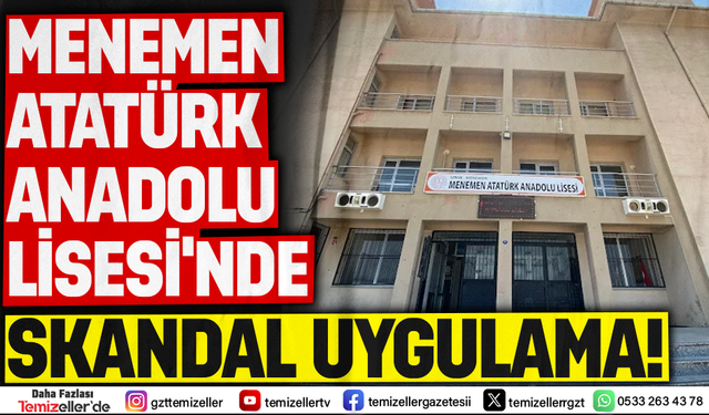 MENEMEN'DE EĞİTİM SKANDALI: OKUL MÜDÜRÜNDEN KEYFİ SINIF KAPATMA KARARI!