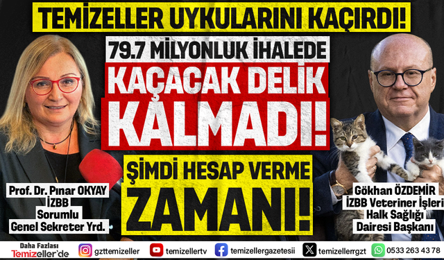 İZBB’DE 79,7 MİLYONLUK VETERİNER İHALESİ ÇIKMAZI! ŞARTNAME HÜKÜMLERİ NEDEN UYGULANMADI?