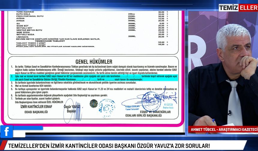 CANLI | TEMİZELLER 16 ŞUBAT 2024 | İZMİR KANTİNCİLER ODASI DOSYASI