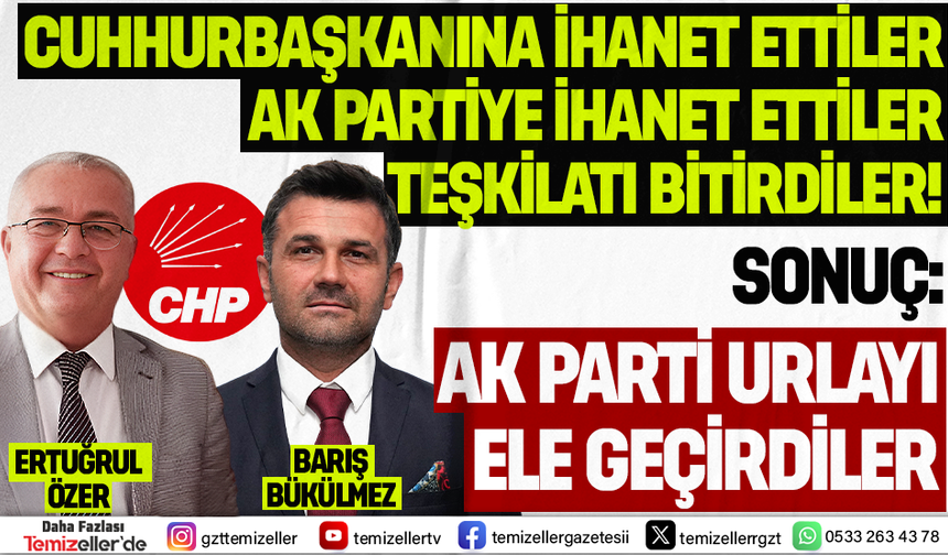 URLA'DA CHP’Lİ ADAYI DESTEKLEYENLER, ŞİMDİ AK PARTİ YÖNETİMİNİN BAŞINA GEÇTİ!