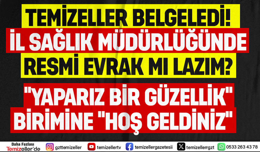 İZMİR İL SAĞLIK MÜDÜRLÜĞÜ'NDE KANUNSUZ VE HUKUKSUZ İŞLER!