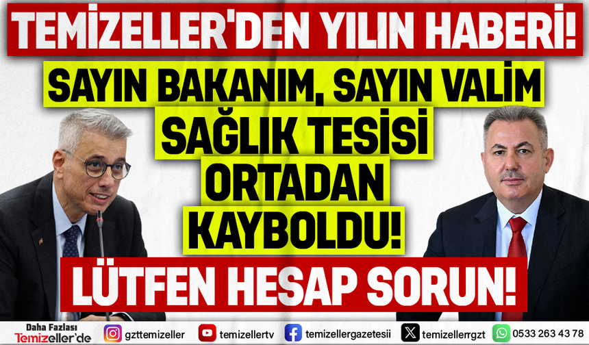 TEMİZELLER GAZETESİ’NDEN TARİHİ İFŞA: İZMİR’İN ÇOK ÖNEMLİ SAĞLIK TESİSİ UÇTU!
