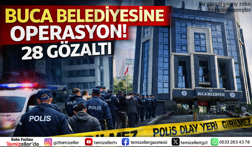 BUCA BELEDİYESİ’NE RÜŞVET VE İMAR OPERASYONU: 28 KİŞİ GÖZLATINDA!