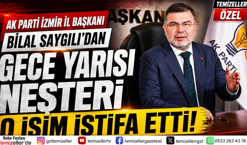 AK PARTİ İZMİR’DE GECE YARISI OPERASYONU! İL BAŞKAN YARDIMCISININ İSTİFASI ALINDI