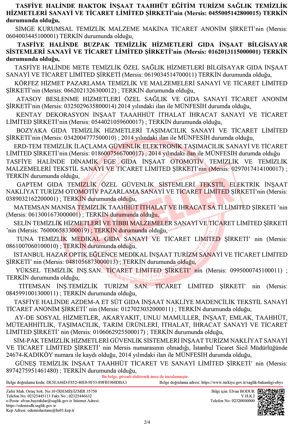 Genel Vazgeçme Onayı Ödemiş Devlet Hastanesi 2