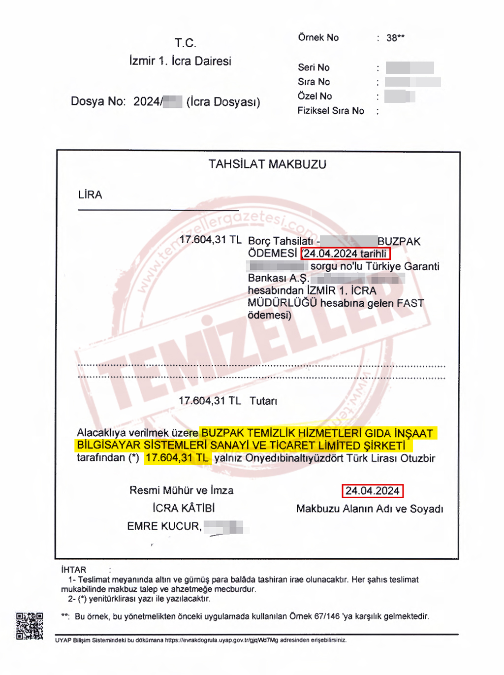 Buzpak Temi̇zli̇k Tahsi̇lat Aktarimi 2-4