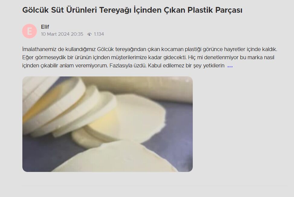 GÖLCÜK MARKALI PEYNİR TAĞŞİŞ LİSTESİNE GİRDİ!