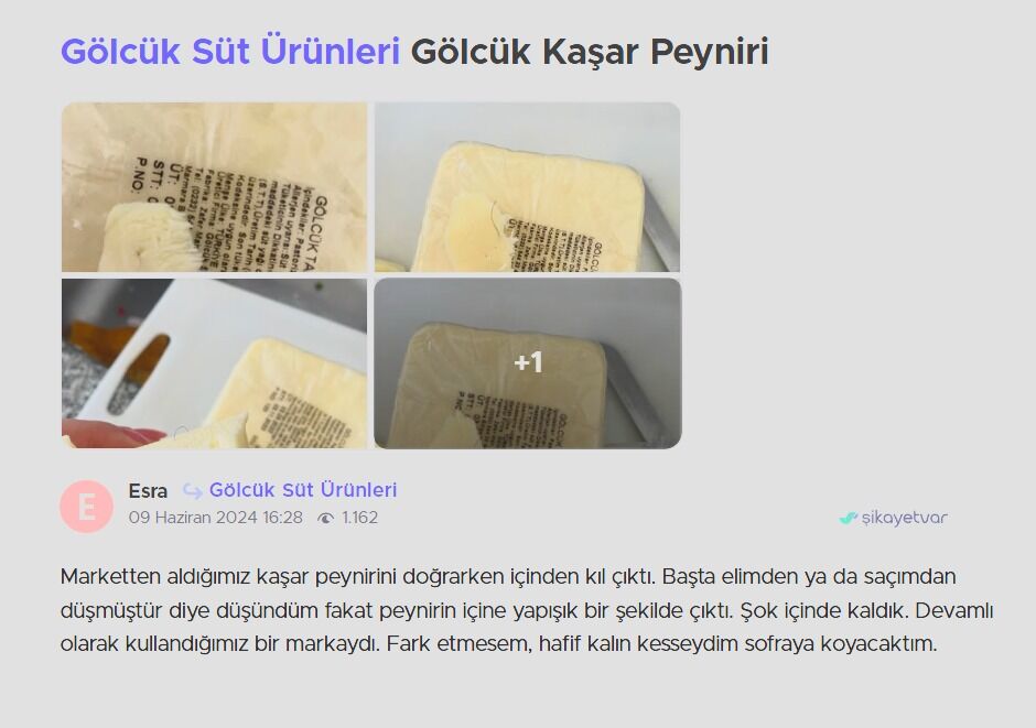 GÖLCÜK MARKALI PEYNİR TAĞŞİŞ LİSTESİNE GİRDİ!