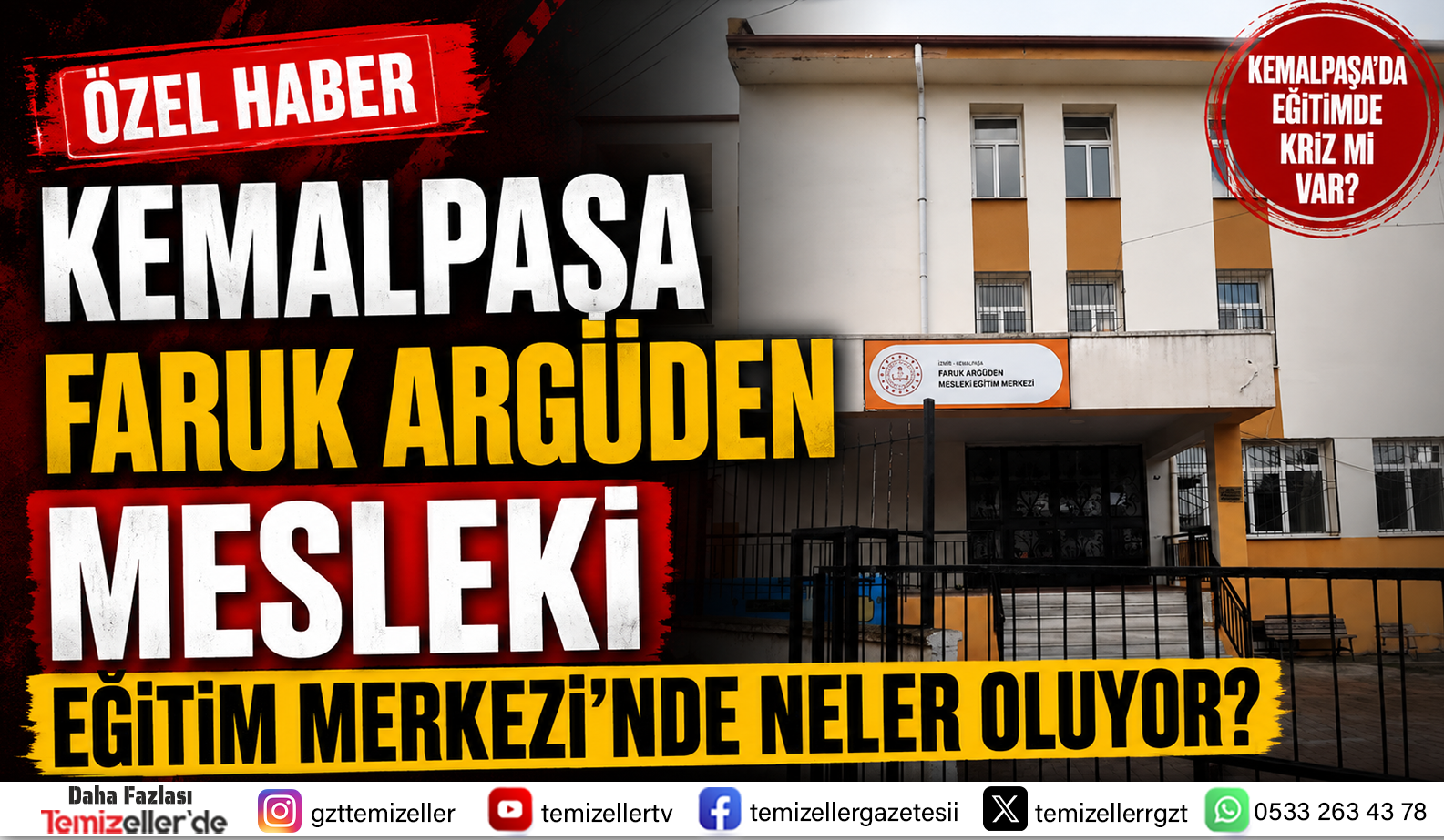 Kemalpaşa’da Mesleki̇ Eği̇ti̇m Merkezi̇ni̇ Sarsan İddi̇alar!