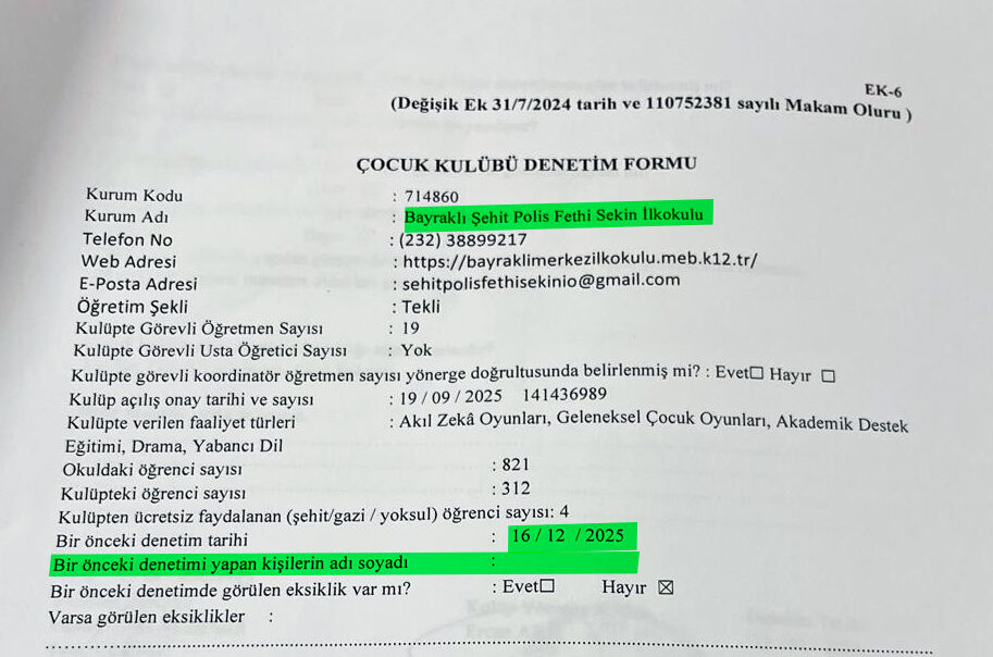 Bayrakli İlçe Mi̇lli̇ Eği̇ti̇m’de Akillara Durgunluk Veren Dosya! 10