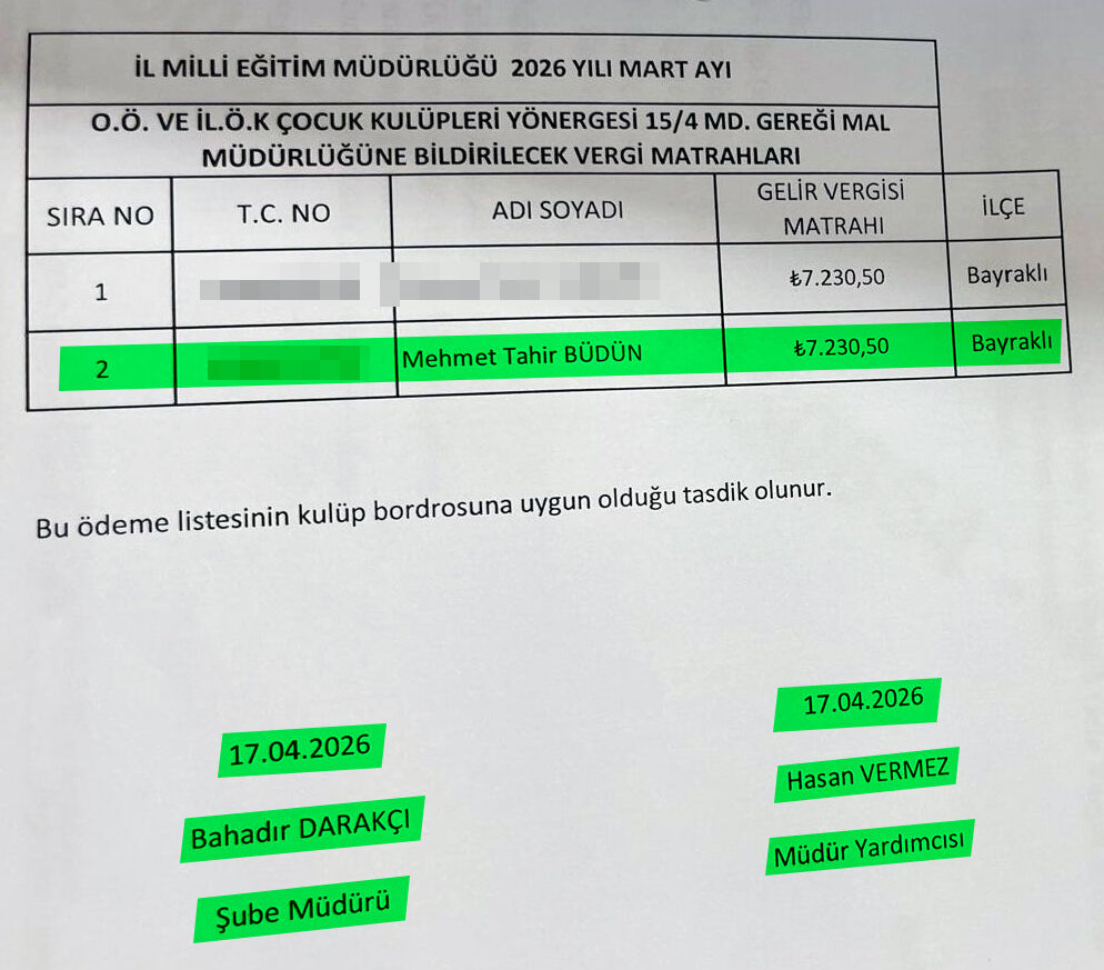 Bayrakli İlçe Mi̇lli̇ Eği̇ti̇m’de Akillara Durgunluk Veren Dosya! 8